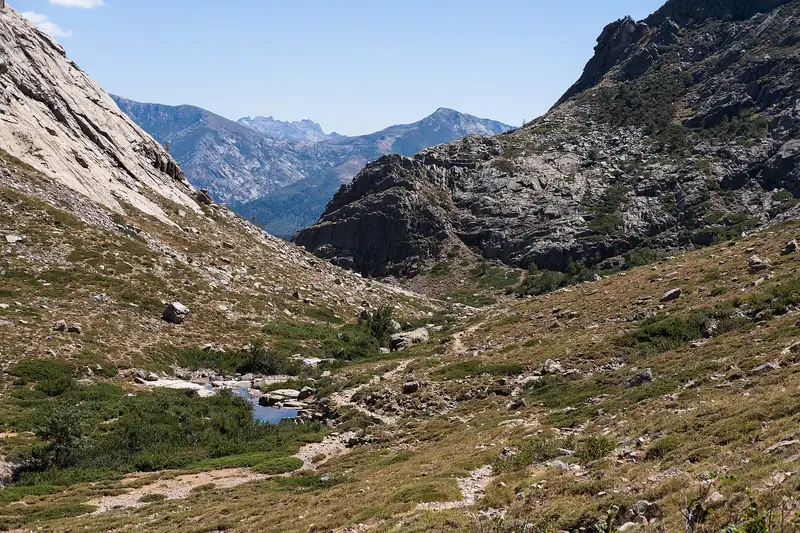 La haute vallée du Golo vue depuis le nord.