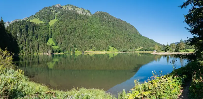 Lac des Plagnes in commune of Abondance, Haute-Savoie, France