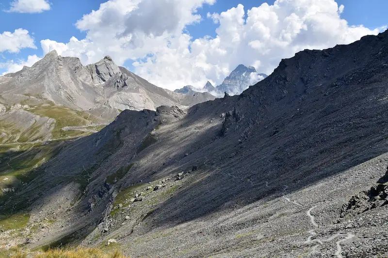View of col Agnel from Caramantran, Queyras, Alpes de Haute Provence, France