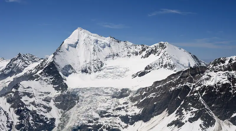 Aerial image of Weisshorn and Bishorn (view from the east)