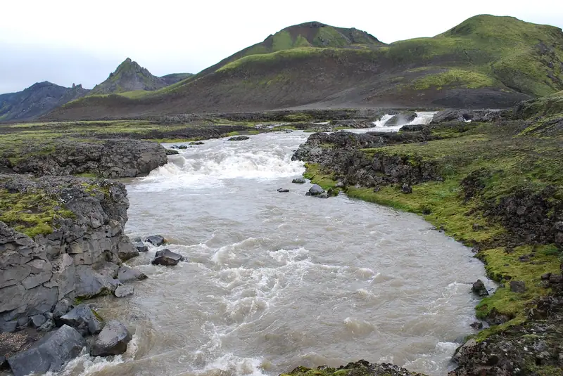 Innri-Emstruá River in Emstrus area, imaged during Laugavegur, Iceland